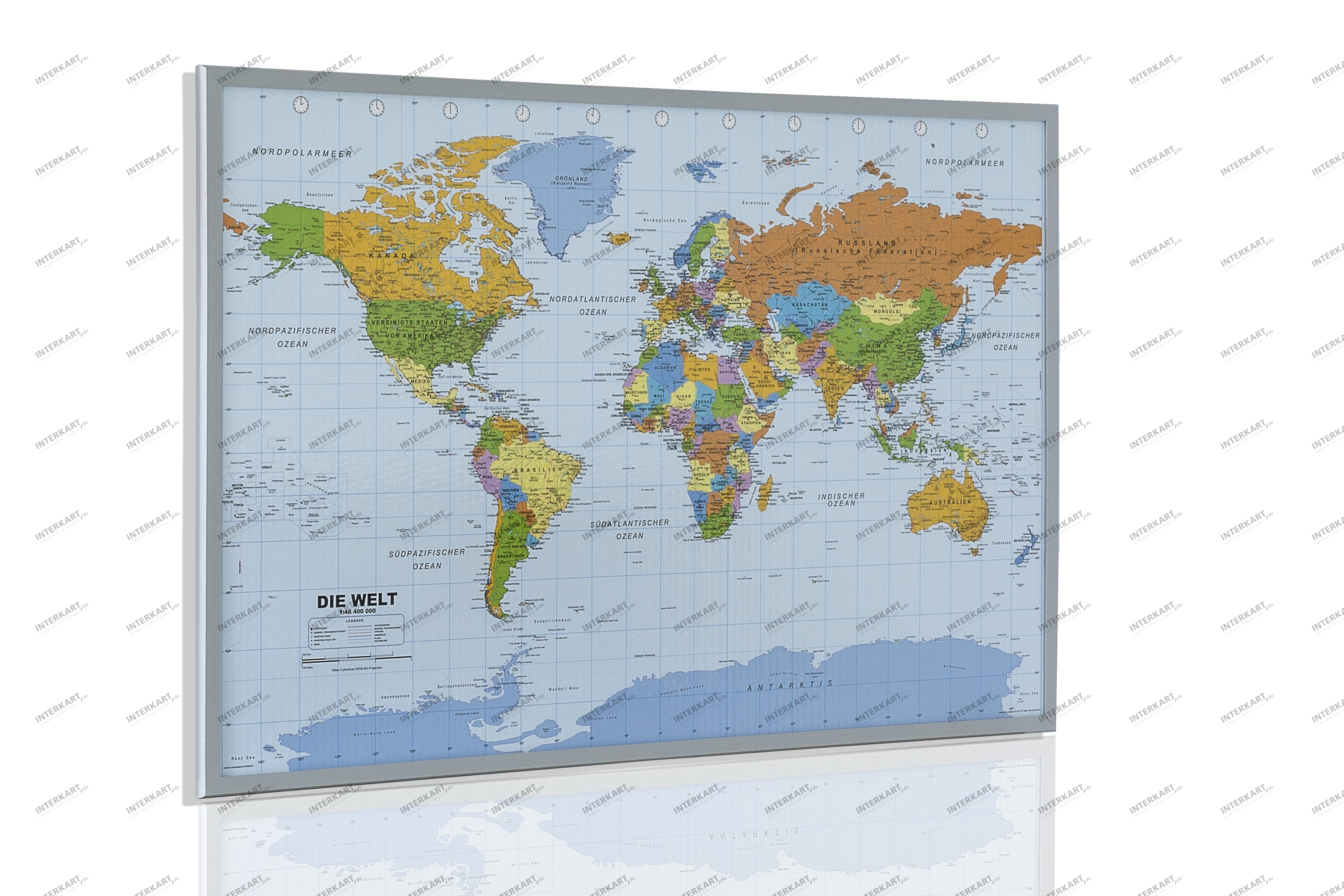 60 x 40cm Größe Kork Pinnwand mit Weltkarte 